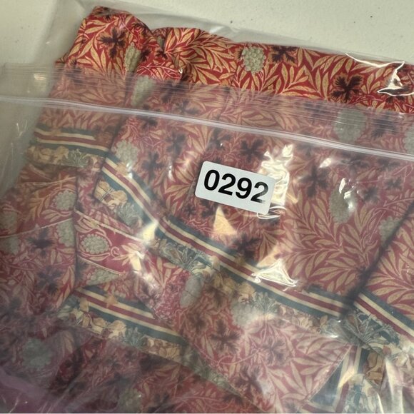 Vintage Suttles & Seawinds Red Beige Printed Floral Button Shirt Size L - Picture 16 of 16